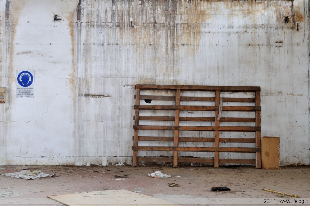 Abandoned wooden products factory